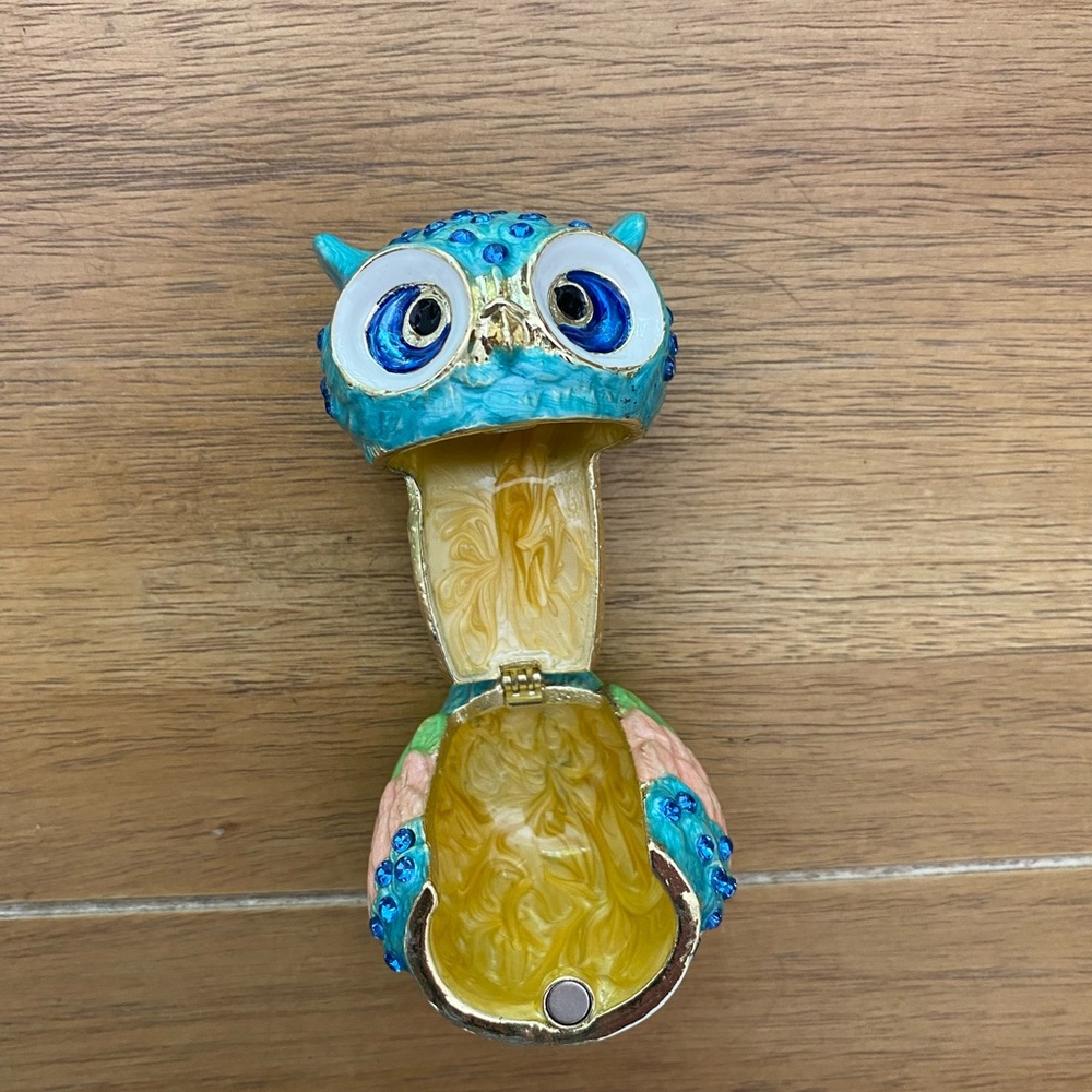 Jeweled Owl Trinket Decorative Box NIB - Picture 5 of 5
